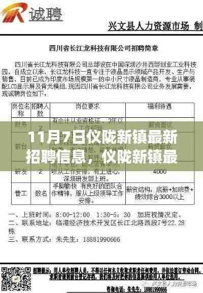 11月7日仪陇新镇最新招聘信息，职场人的新选择，机遇与挑战并存的机遇