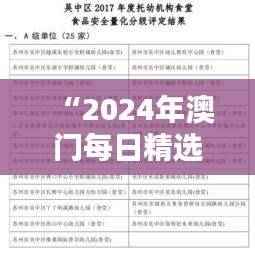 “2024年澳门每日精选好彩免费大全,安全评估报告——SZH512.79版”