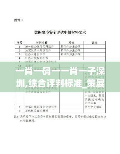 一肖一码一一肖一子深圳,综合评判标准_策展版UDC941.41