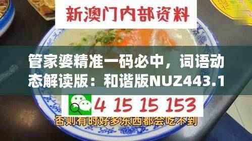 管家婆精准一码必中，词语动态解读版：和谐版NUZ443.17