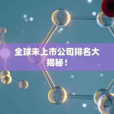 全球未上市公司排名大揭秘!